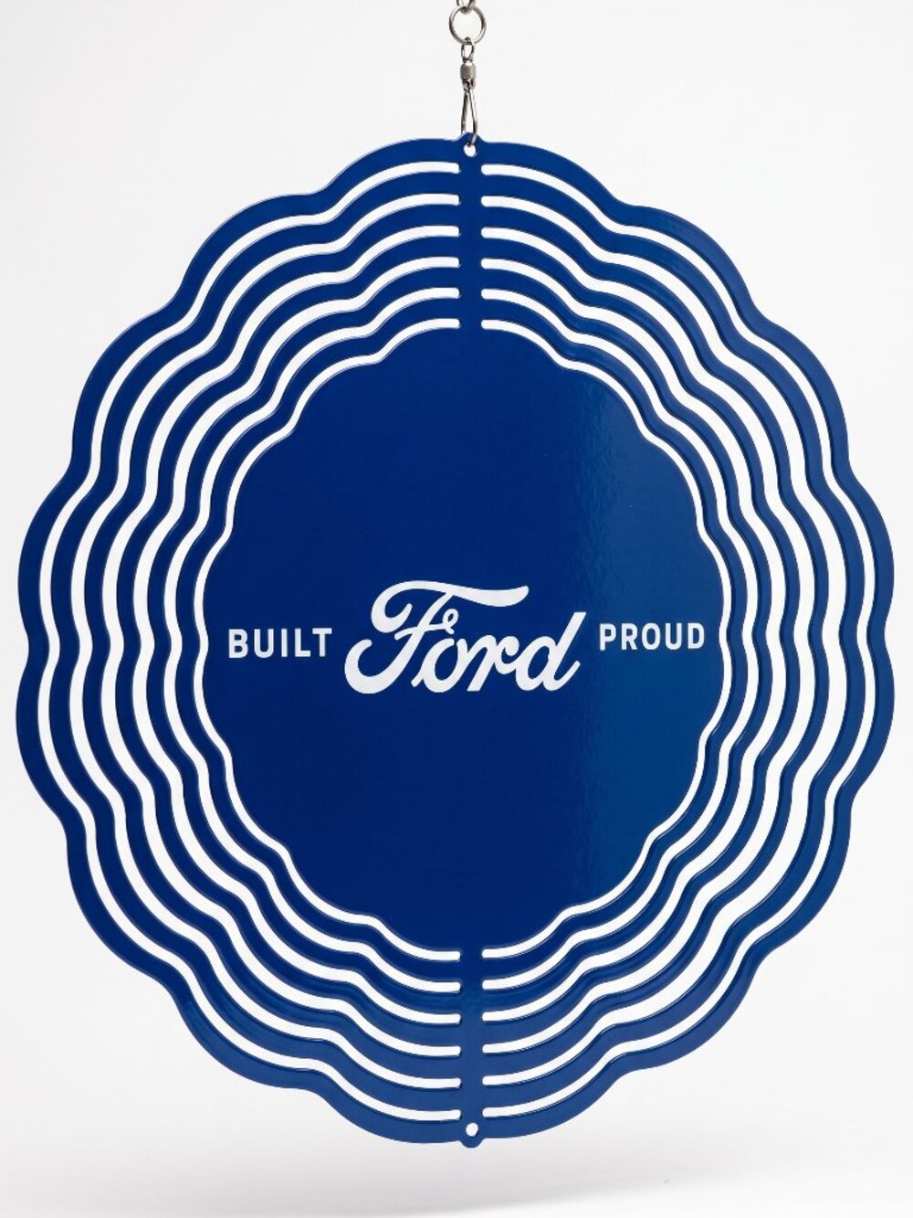 10" Built Ford Proud Kinetic Wind Spinner - Blue Metal Yard Decor